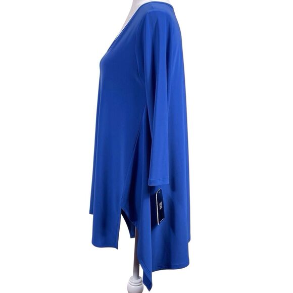 NWT Clara Sunwoo Sun Woo V-Neck High-Low Envelope Hem Tunic Top Size Small Blue - Picture 6 of 16